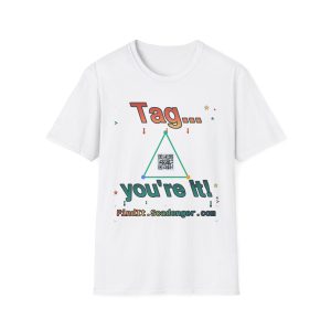 QR Code Triangle T-Shirt — Minimal Tech Graphic Tee